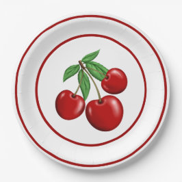 Red Cherries Pappra Tallrikar
