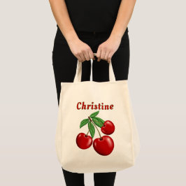 Red Cherries Personlig Livsmedel Tygkasse