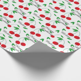 Red Cherries Summer Personalize Namn Birthday Presentpapper