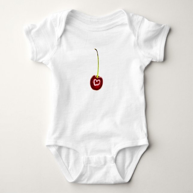 Red Cherry Babygro/Creeper T Shirt (Framsida)