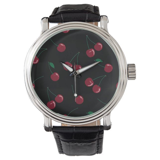 Red Cherry Black EWatch Armbandsur (Framsida)