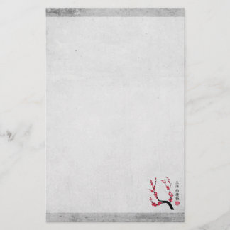 Red cherry blommar 3art "Gift of life" Brevpapper