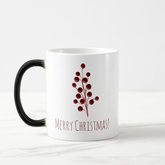 Red cherry christmas magisk mugg (Vänster)