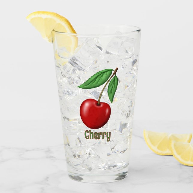 Red Cherry Design Personlig Glaskopp (Framsida Ice)
