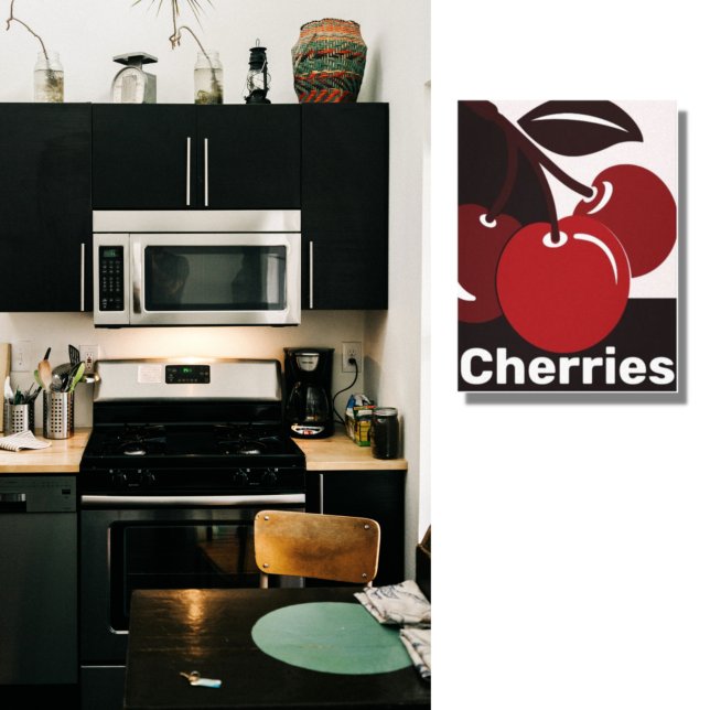 Red Cherry Fruit Kitchen Canvastryck (Skapare uppladdad)