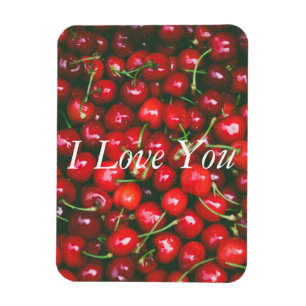 Red Cherry - I Kärlek You (anpassade text) Magnet