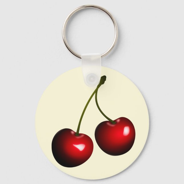 Red Cherry Keychain Gift - Ditt Färg Nyckelring (Framsida)