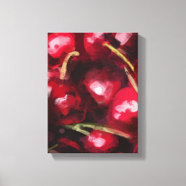Red Cherry Painting - Still-Life Illustration Canvastryck