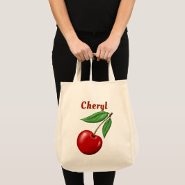 Red Cherry Personlig Livsmedel Tygkasse