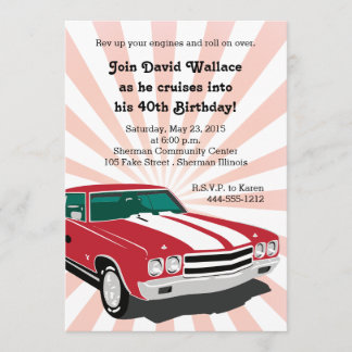 Red Chevelle Party-inbjudan Inbjudningar
