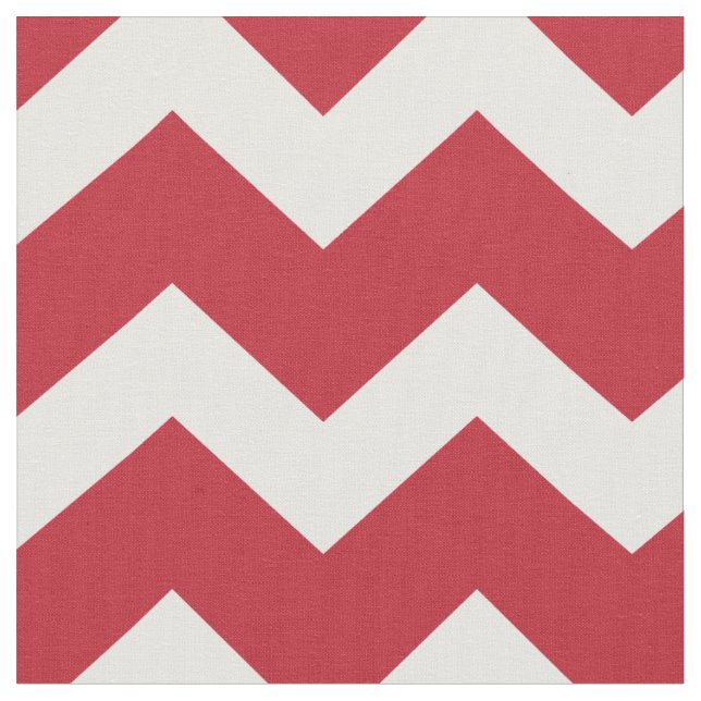 Red Chevron Helgdag jul Mönster Tyg (Närbild)