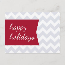 Red Chevron Helgdag Postcard Helg Vykort