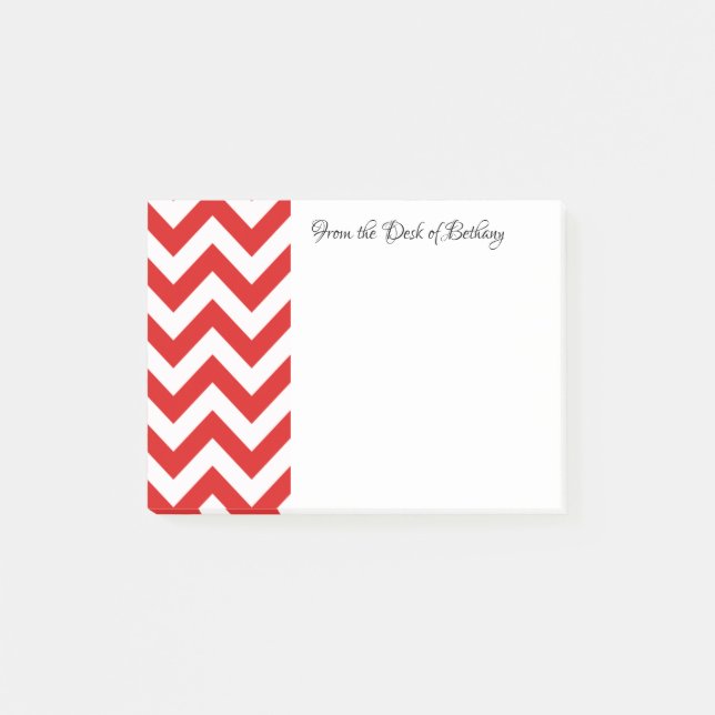 Red Chevron Notes Post-it Block (Framsida)