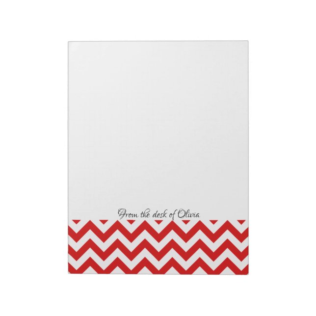 Red Chevron Personlig Anteckningsblock (Roterad)