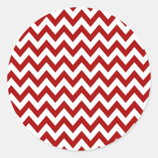 Red Chevron Stickers Runt Klistermärke