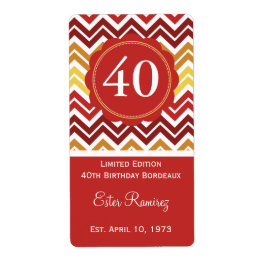 Red Chevron Vin-etikett (375 ml) Fraktsedel