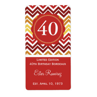 Red Chevron Vin-etikett (375 ml) Fraktsedel