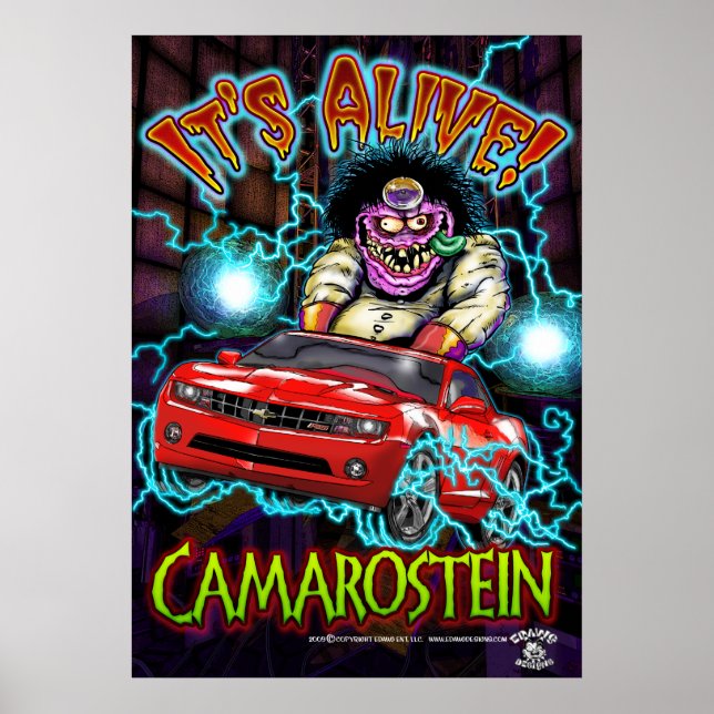 Red Chevy Camaro RS Poster (Framsidan)