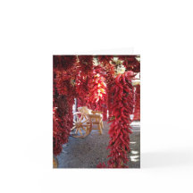 Red Chile Pepper Ristra Tack för kortet