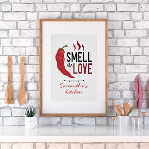 Red Chile Smell Kärlek Poster