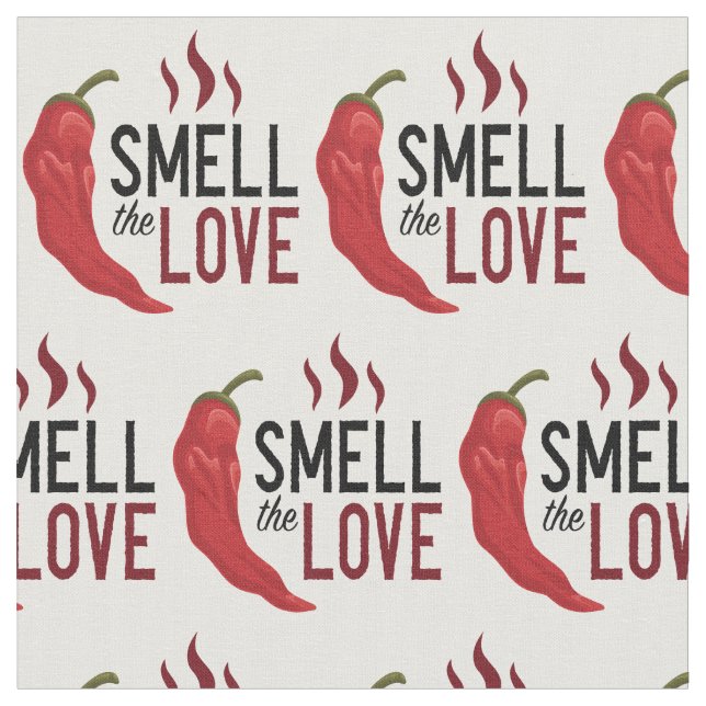 Red Chile Smell Kärlek Tyg (Närbild)