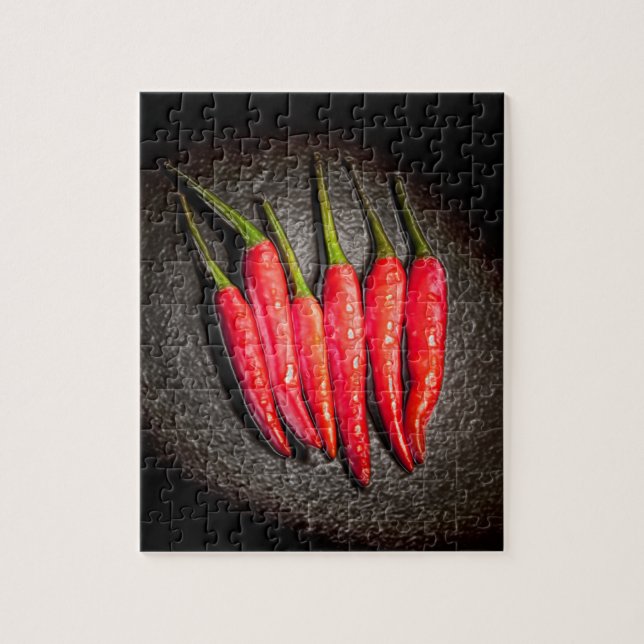 Red Chili Paprika Puzzle/Jigszawa med Tin Pussel (Vertikal)