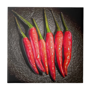 Red Chili paprika Tile/Trivet Kakelplatta