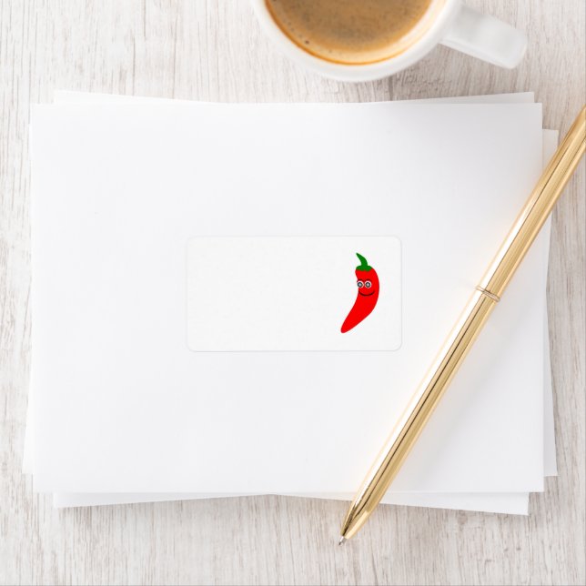 Red Chili Pepper-adressetikett Adressetikett (Insitu)