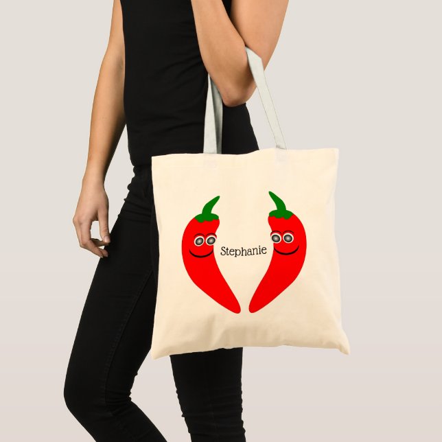 Red Chili Pepper Bag Tygkasse (Framsida (produkt))