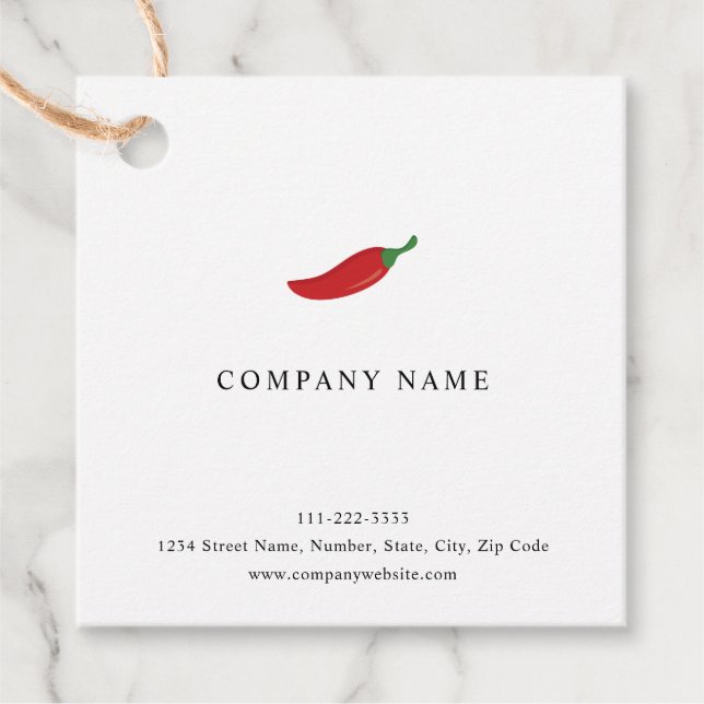 Red Chili Pepper Gåvor Etiketter (Framsida)