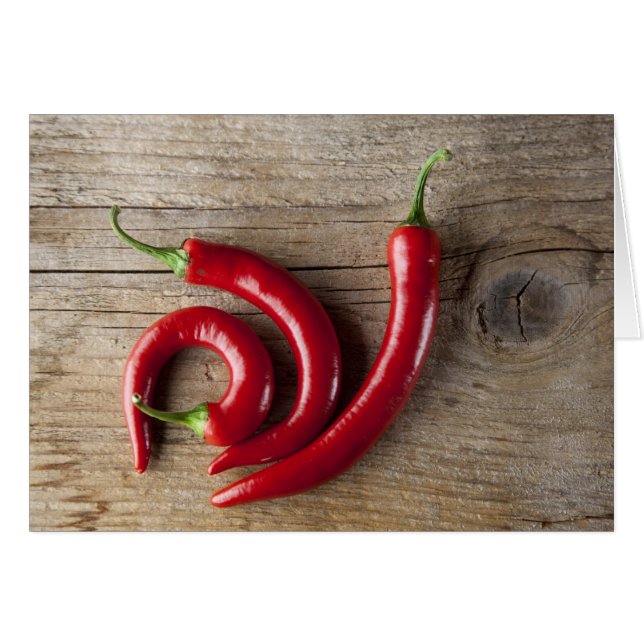 Red Chili Pepper Hälsningskort (Framsidan Horizontal)