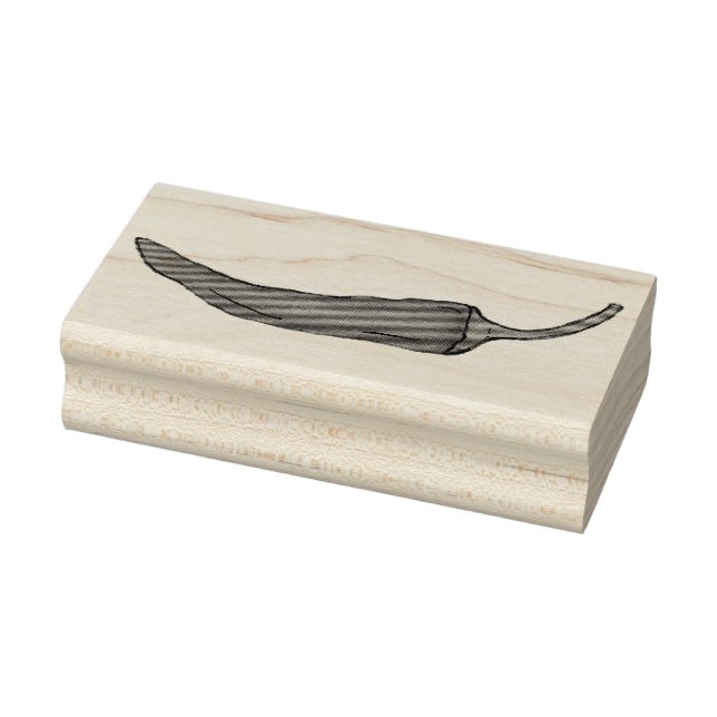 Red Chili Pepper Hett Spicy Peppers Frimärke Stämpel (Stämpel)