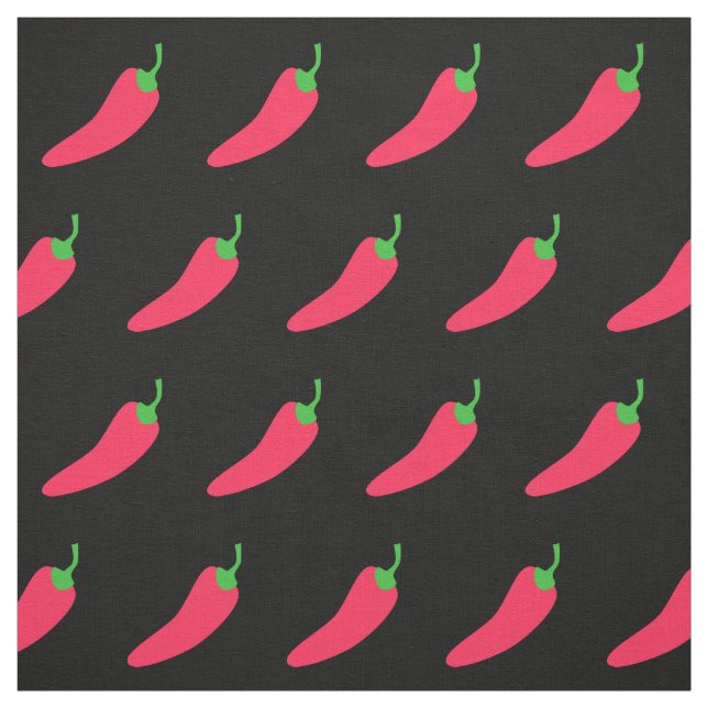 Red Chili Pepper Polka Dot Tyg (Provkarta)
