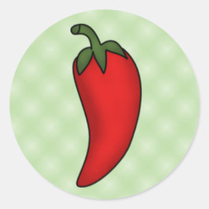Red Chili Pepper Stickers Runt Klistermärke