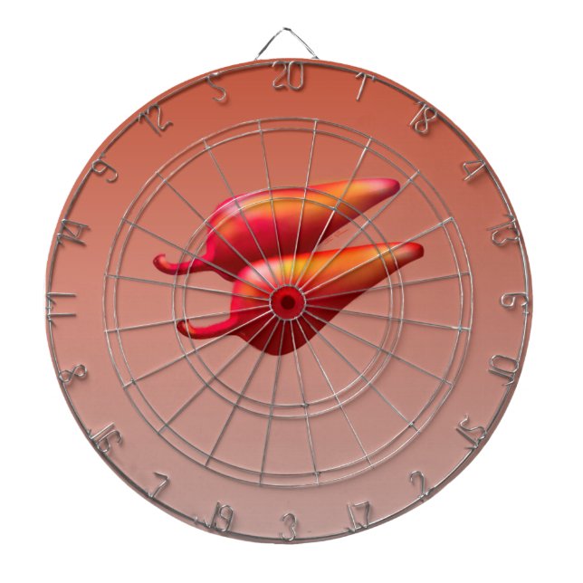 Red Chili Peppers dartboard Darttavla (Framsidan)