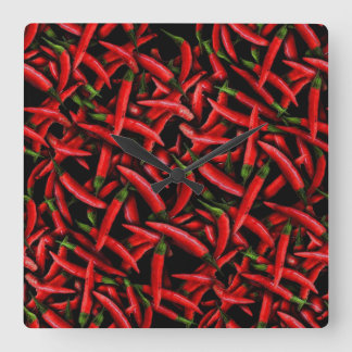 Red Chili Peppers Fyrkantig Klocka