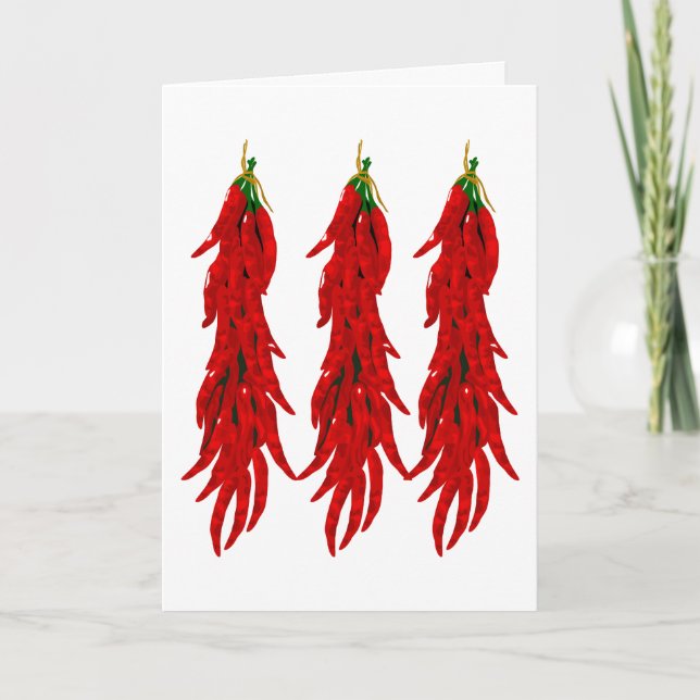 Red Chili Peppers Greeting Card Kort (Framsida)