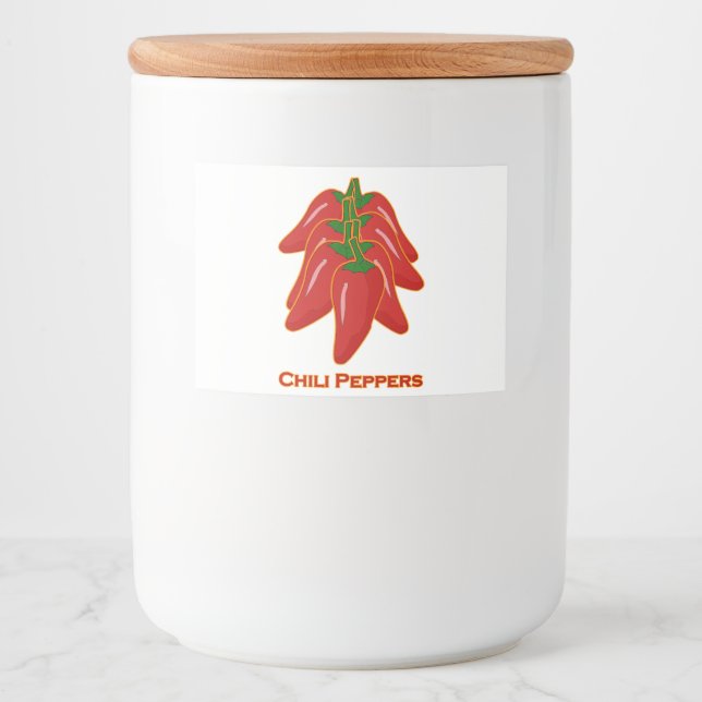 Red Chili Peppers Mat Etiketter (Framsida)