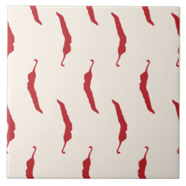 Red Chili Peppers Mönster Kakelplatta