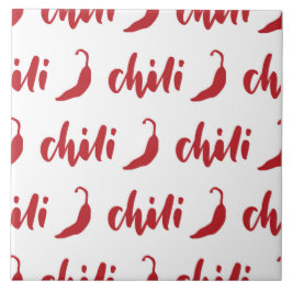 Red Chili Peppers Mönster Kakelplatta