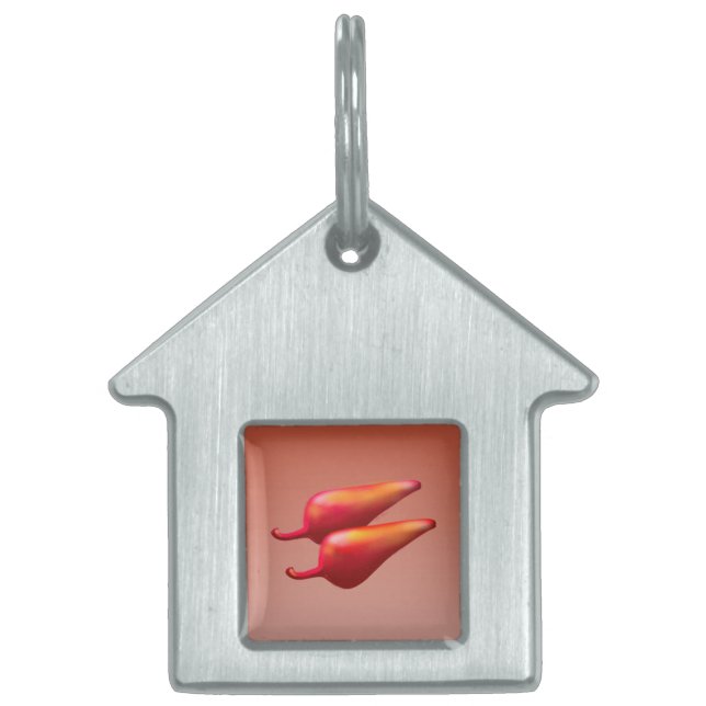 Red Chili Peppers pet house ID märkre ID-bricka Husdjur (Framsidan)
