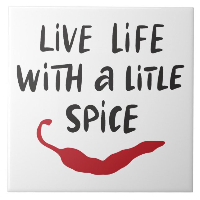 Red Chili Peppers Quote Kakelplatta (Framsidan)