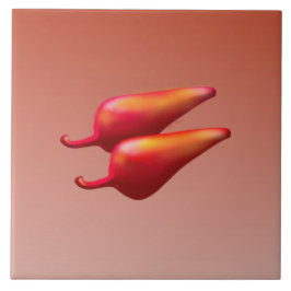 Red Chili Peppers stor panel Kakelplatta