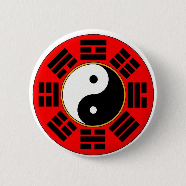Red Chinese Balance Harmony Bagua Trigram Knapp (Framsida)