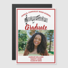 Red Choir Photo High School Studenten Magnet Card