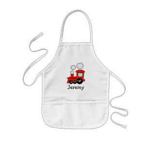 Red choo tåg apron för barn   Anpassa Barnförkläde