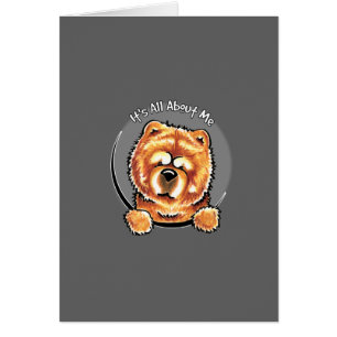 Red Chow Chow IAAM Hälsningskort