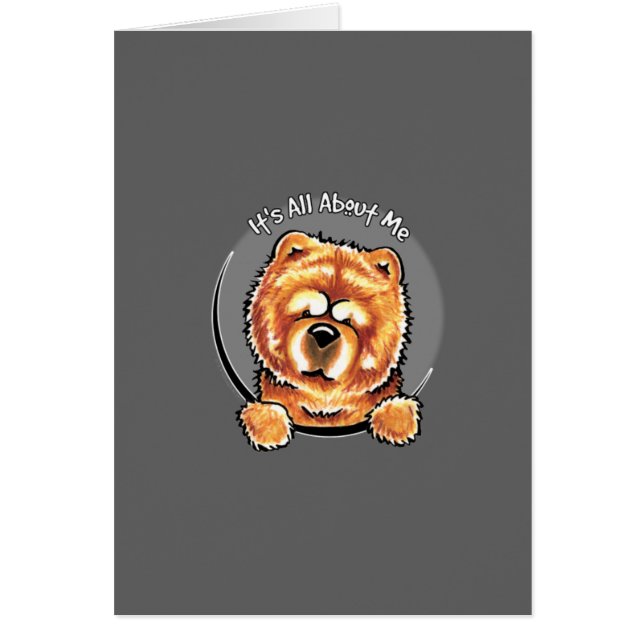 Red Chow Chow IAAM Hälsningskort (Framsidan)