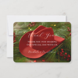 Red Christmas Cowboy Hat Wedding Tack Kort