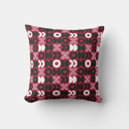 Red Christmas Geometric Modern  Kudde